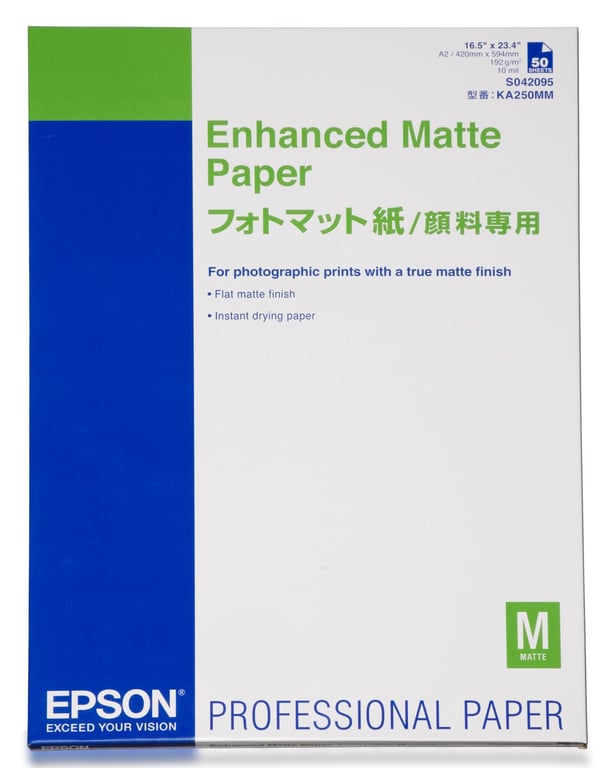 Papier Epson Enhanced Matte DIN A2 192 gm2 50 feuilles - vue 2