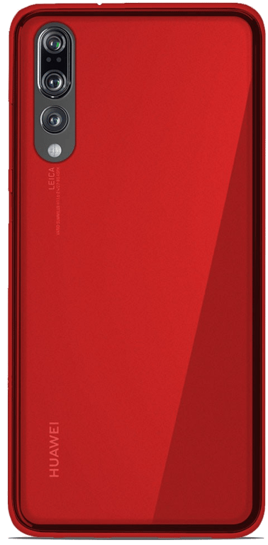 Coque silicone unie compatible Givré Rouge Huawei P20 Pro