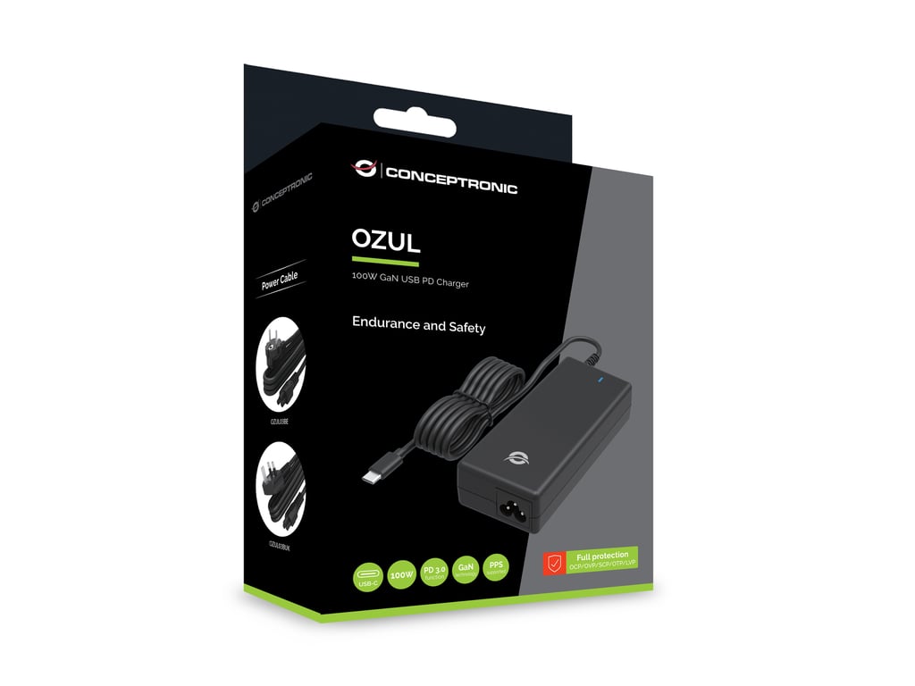 Conceptronic OZUL03BE adaptateur de puissance & onduleur Intérieure 100 W Noir - Neuf