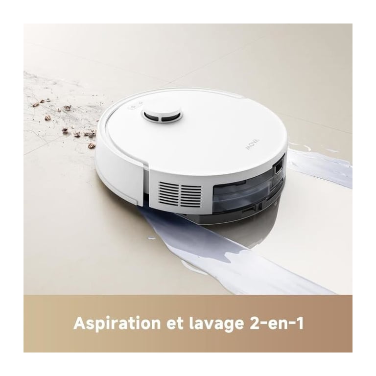 Robot Aspirateur Laveur MOVA E20 – Navigation LDS, Aspiration 5000 Pa - vue 2