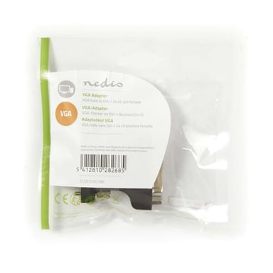 Nedis CCGP32901BK changeur de genre de câble VGA DVI-I 24+5-Pin Noir
