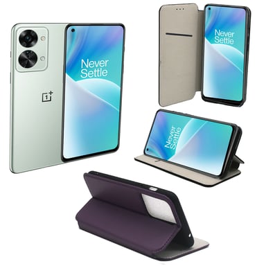 Housse violette pour OnePlus Nord 2T 5G / One Plus Nord 2T 5G étui protection Portefeuille à Rabat avec Porte Cartes pochette XEPTIO