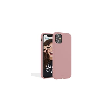 JAYM - Funda de silicona premium rosa arena para Apple iPhone 13 Pro [compatible con Magsafe]-100% silicona y microfibra - reforzada y ultrasuave