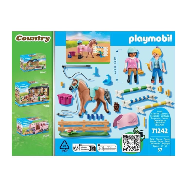 PLAYMOBIL 71242 Country Cavaliere et cheval avec monitrice Neuf - vue 3
