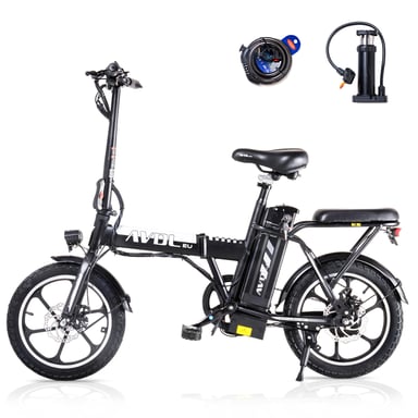 Bicicleta Eléctrico A10 | Motor 250W  | Batería 36V 12.8Ah | Neumáticos de 16 Pulgadas | Velocidad Máx 25 km/h | Autonomía 30 km