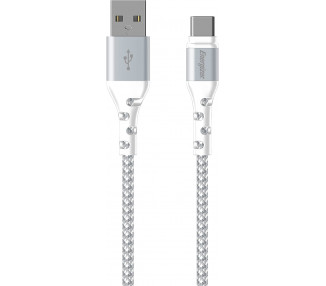 ENERGIZER CABLE USB-C BRAIDED AND METAL 2M WHITE