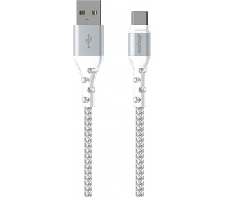 CAVO ENERGIZER USB-C INTRECCIATO E METALLICO 2M BIANCO