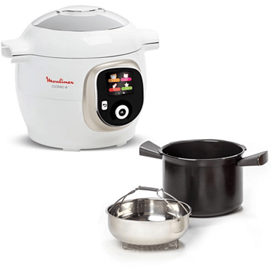 Multicooker Moulinex Cookeo+ 6L Blanco - 180 Recetas, 6 Modos, Inicio Diferido y Mantenimiento en Caliente