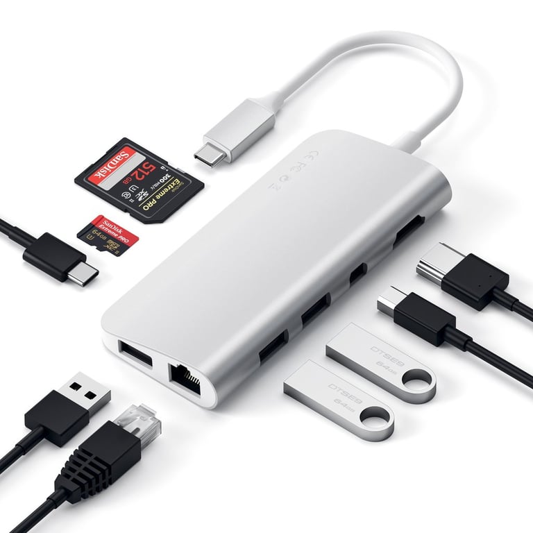 Satechi ST TCMM8PAS station d'accueil Avec fil USB 3.2 Gen 1 3.1 Gen 1 Type C Neuf - vue 3