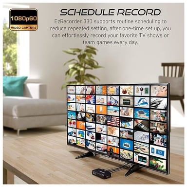 AVERMEDIA EzRecorder 330 Caja de grabación y streaming SIN PC Graba en 1080p y reproduce en 4K HDMI A/V compuesto 61ER330000AB