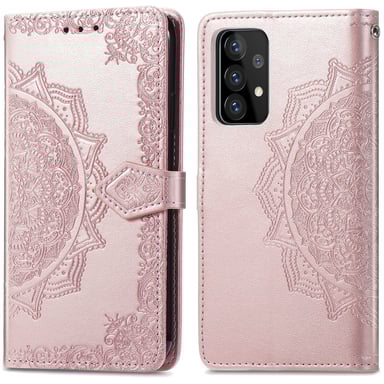 imoshion Etui de télephone Mandala pour Samsung Galaxy A52(s) (5G/4G) - Rose Doré