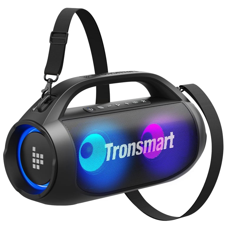 Haut parleur Bluetooth Portable Puissant Tronsmart Bang avec Son Enveloppant à 360 Degrés Audio à Domicile avec Basses Profondes Assistant Vocal IPX5 jusqu'à 20H d'Autonomie Haut parleur Karaoke Neuf