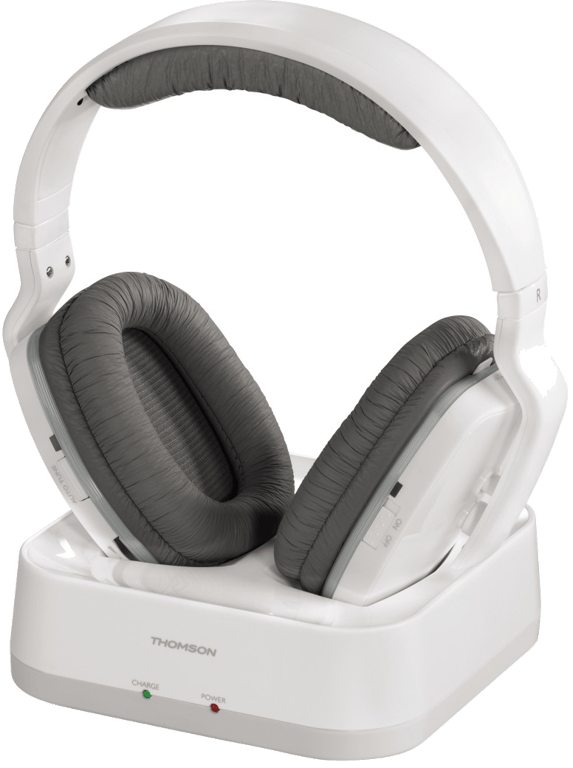 Casque sans fil TV WHP3311W, circum-aural, station charge, sys. PLL, 100m, blc