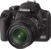 Canon EOS 1000D + 18-55DC Kit d'appareil-photo SLR 10,1 MP CMOS 3888 x 2592 pixels Noir - Neuf