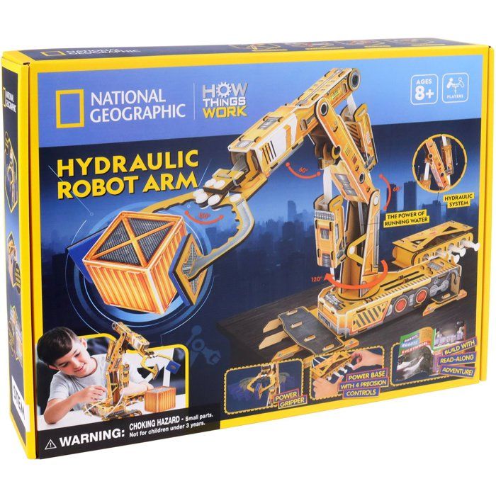 Maquette 3D NATIONAL GEOGRAPHIC EXPLORA Engin de Chantier Pince Hydraulique 56x37 cm Dès - vue 2