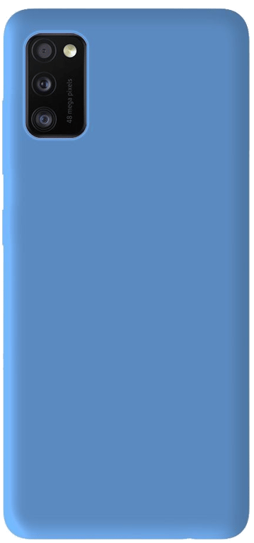 Coque silicone unie compatible Mat Bleu Samsung Galaxy A41
