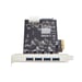 StarTech.com Tarjeta PCI Express de 4 Puertos USB-A - Tarjeta PCIe USB 3.2 de 5Gbps - 4 Controladores USB Independientes - Hub Interno USB-A - Windows/macOS/Linux