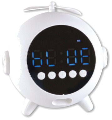 Radio-réveil design HP Bluetooth Blanc Heliclock