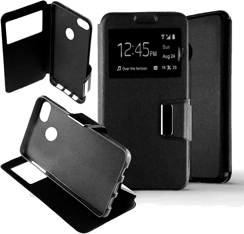 Etui Folio compatible Noir Huawei P9 Lite Mini