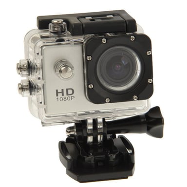 Caméra Sport Étanche 30 M Caméra D'Action Waterproof Full HD 1080P Argent 16 Go YONIS