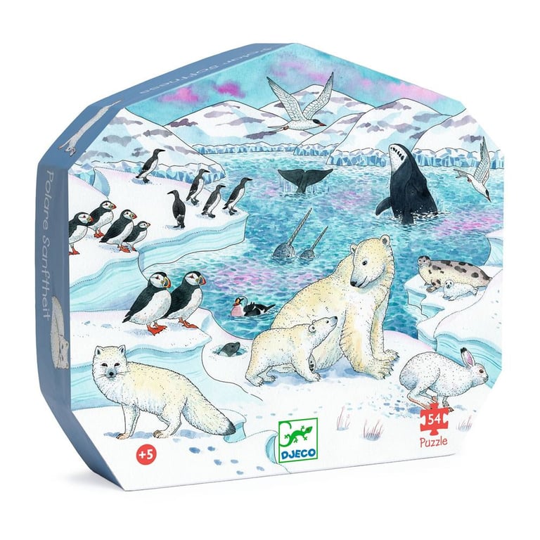 Djeco Jouet Puzzle Douceur Polaire 54 Pièces Fsc Mix