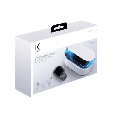 Caja esterilizadora UV-C con carga inalámbrica rápida (7,5 W/10 W), Blanca