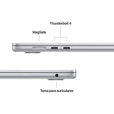 Macbook Air M4 (2025) 15', 512 Go 16 Go Apple GPU 10, Plata - QWERTY ES