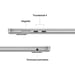 Macbook Air M4 (2025) 15', 512 Go 16 Go Apple GPU 10, Plata - QWERTY ES