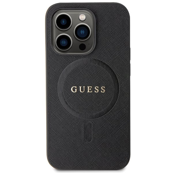 Guess Étui Saffiano MagSafe pour iPhone 14 Pro Noir - vue 3