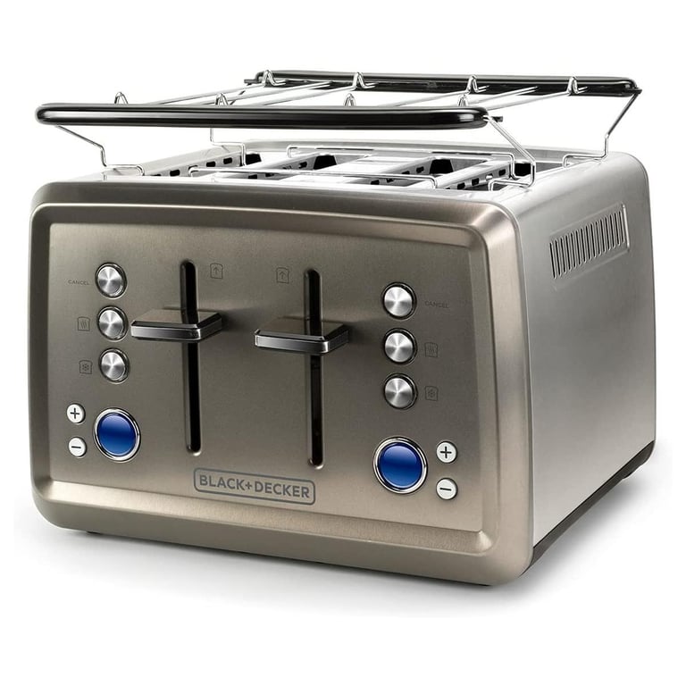 Grille-Pain Black & Decker BXTO1960E – 1960 W, 4 Fentes, Inox - vue 3