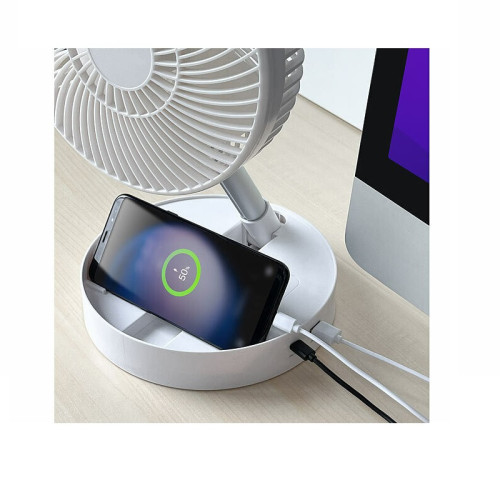 Ventilateur télescopique Ø 18 5 cm rechargeable avec fonction batterie externe - vue 3