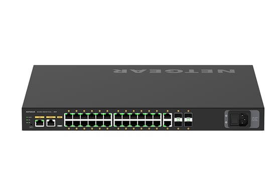 NETGEAR M4250-26G4XF-PoE+ Géré L2/L3 Gigabit Ethernet (10/100/1000) Connexion Ethernet, supportant l'alimentation via ce port (PoE) 1U Noir