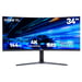 Nilox MONITOR 34'' NXM344KD11 ULTRAWIDE 4K CURVO 144HZ 2HDMI 2DP 1MS MMDIA pantalla para PC 86,4 cm (34'') 3440 x 1440 Pixeles UltraWide Quad HD LED Negro