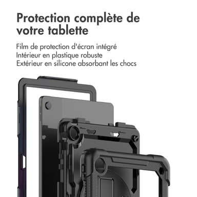 imoshion Coque tablette avec dragonne et bandoulière pour Lenovo Tab M10 Plus (3rd gen) - Noir
