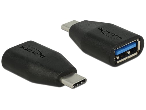 DeLOCK 65519 adattatore per inversione del genere dei cavi USB 3.1 Gen 2 Type-C USB 3.1 Gen 2 Type-A Nero (DeLOCK USB-C adapter)