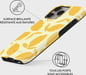 Burga Funda para iPhone 16 Pro Max MagSafe Tough A prueba de golpes modelo Lemon Tart Amarillo