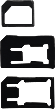 Pack adaptateurs pour Micro et Nano Sim Noir Bigben