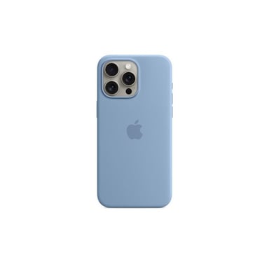 Funda de silicona con MagSafe para iPhone 15 Pro Max Azul invierno