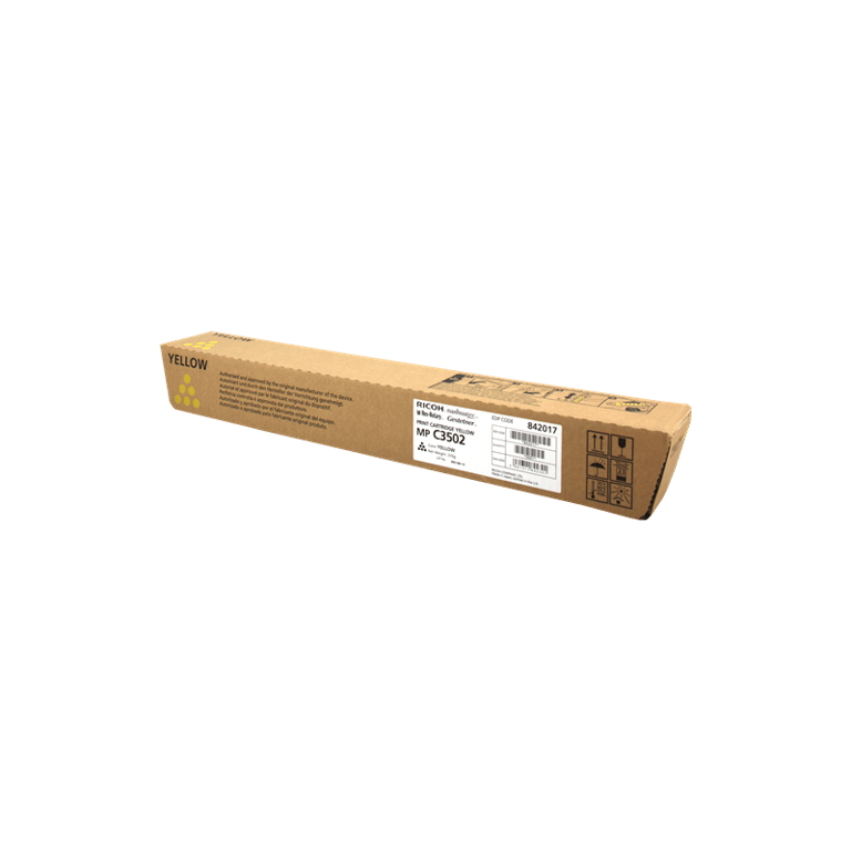 Ricoh Jaune originale cartouche de toner pour Nashuatec MP C3502 NRG MP C3502 Rex Rotary MP C3502 Ricoh Aficio MP C3502 - vue 2