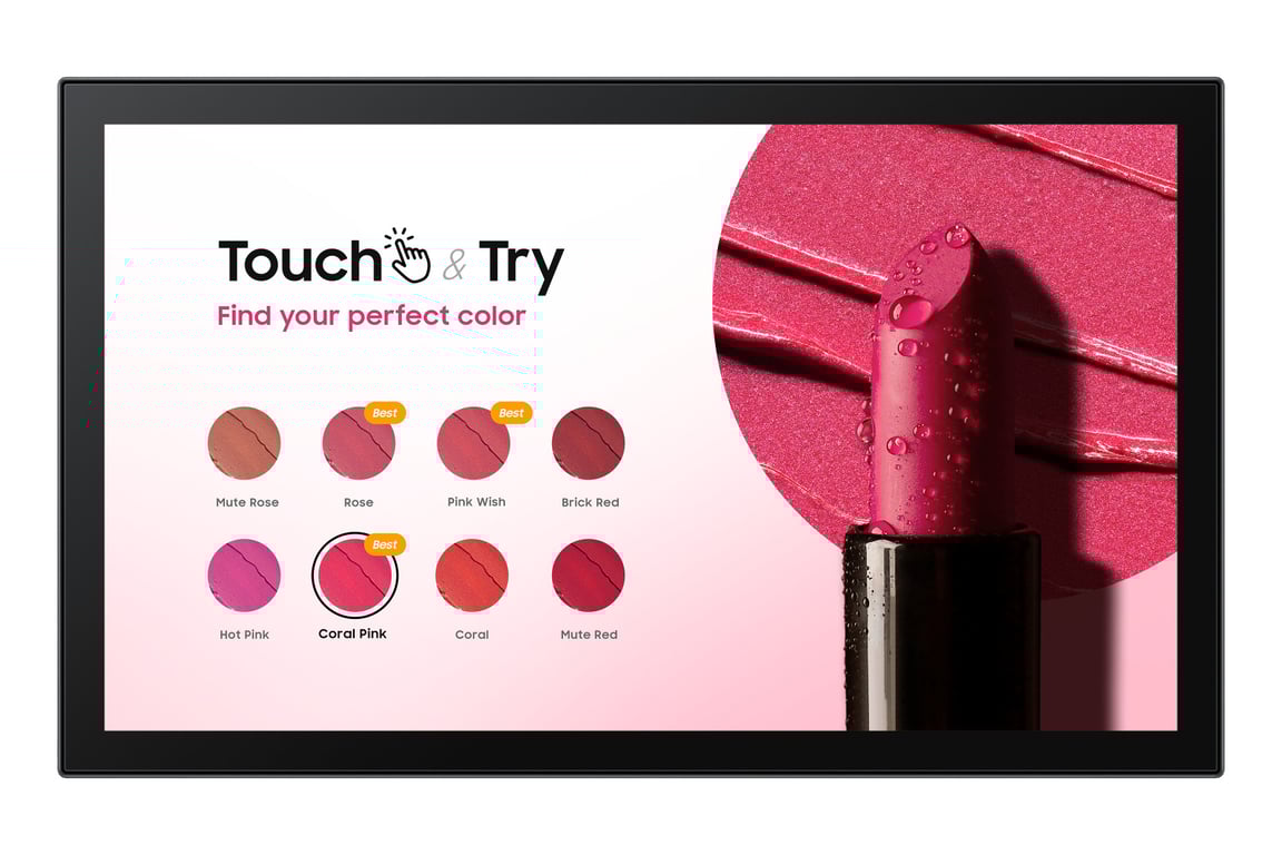 Samsung QB13C T 13 QBC T Series écran LCD rétro éclairé par LED signalétique numérique interactive avec écran tactile touches Tizen OS 1920 x 1080 ... - vue 2