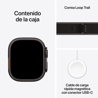 Reloj inteligente APPLE WATCH Titanio Negro / Negro Correa Trail Ultra 3 M/L