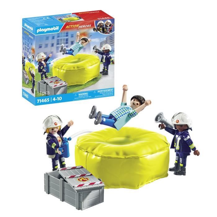 Jeux D'imitation Pompier Avec Coussin De Sauvetage Playmobil La Boite - vue 7