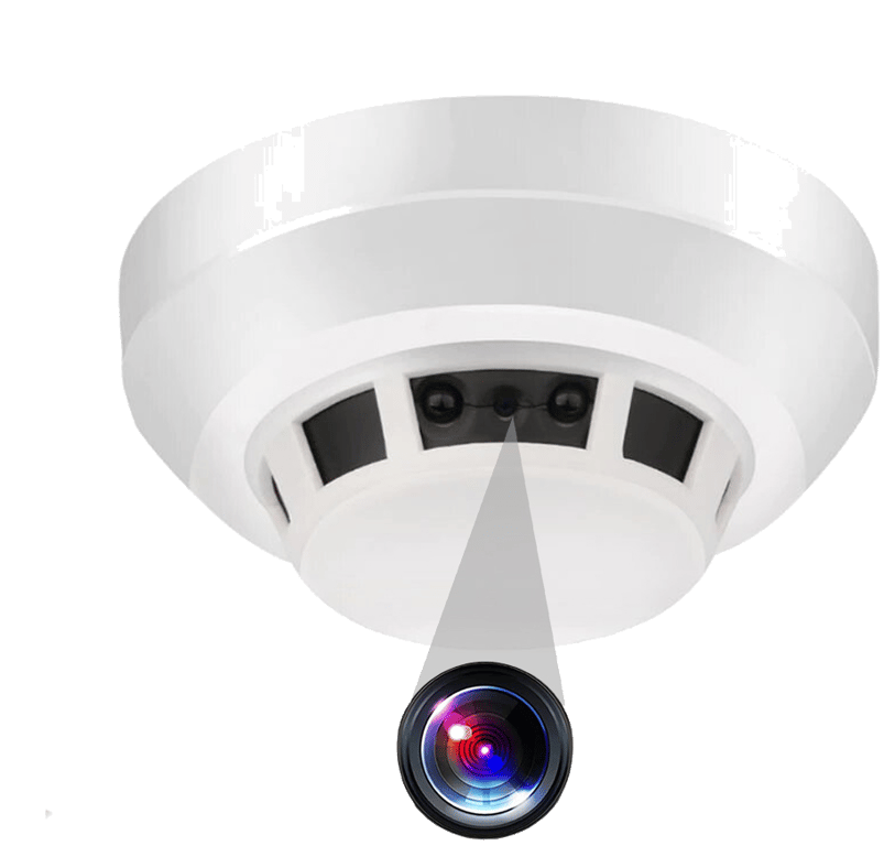 Détecteur de Fumée Caméra Espion 1080P Caméra Cachée IR Mouvement WiFi 4Go Plastique YONIS