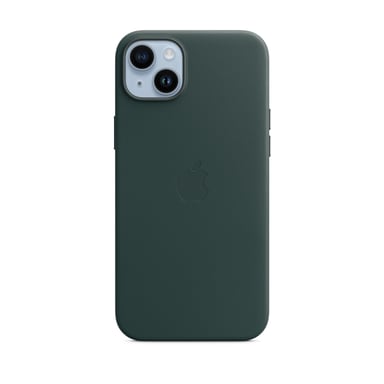 Coque en cuir avec MagSafe pour iPhone 14 Plus Vert
