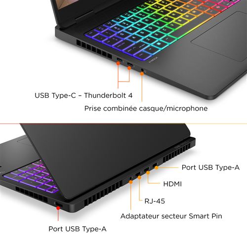 gaming Omen Max 16 ak0002nf 16 WQXGA 240 Hz AMD Ryzen AI 7 RAM SSD Nvidia GeForce RTX 5070 Ti céleste - vue 6