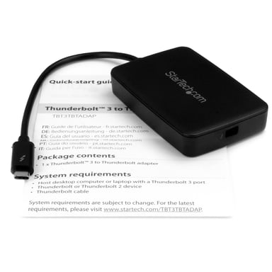 STARTECH.COM Adaptador Thunderbolt 3 a Thunderbolt - Windows y Mac - M / F - Negro