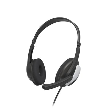 Hama HS-P100 V2 Casque Avec fil Arceau Bureau/Centre d'appels Noir, Argent