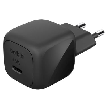 Belkin Cargador de pared USB-C de 45W con suministro de energía compacto 3.1 y PPS Negro