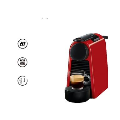 Macchina da Caffè DeLonghi Essenza Mini EN 85.R - Capsule, Automatica, 0,6 L, 1150 W, Nero/Rosso, 19 bar