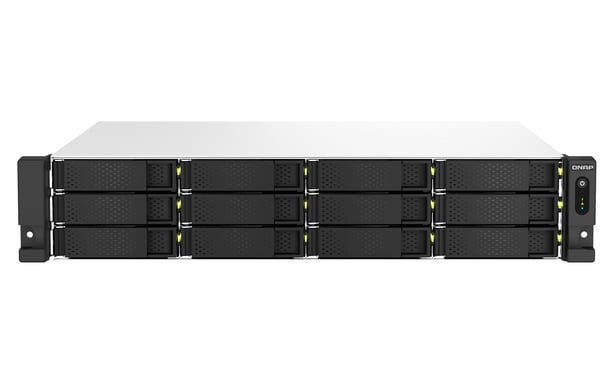 QNAP TS-1264U-RP NAS Rack (2 U) Intel® Celeron® 8 Go DDR4 0 To QNAP QTS Aluminium, Noir